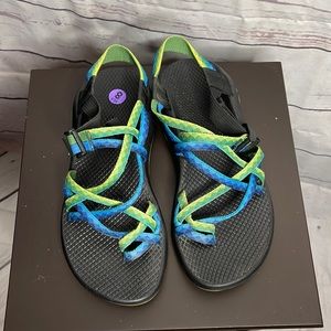 Chaco Women's Z Cloud Starppy Hiking Sandals Sz 8 in Blue/Green!!